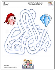 okul öncesi labirent bulmacai çalışma sayfaları